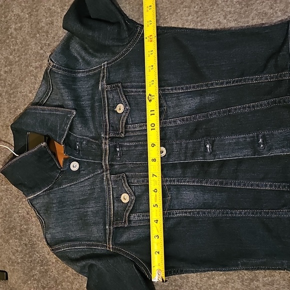 AG Adriano Goldschmied Dark Blue Denim Jacket - Picture 7 of 10